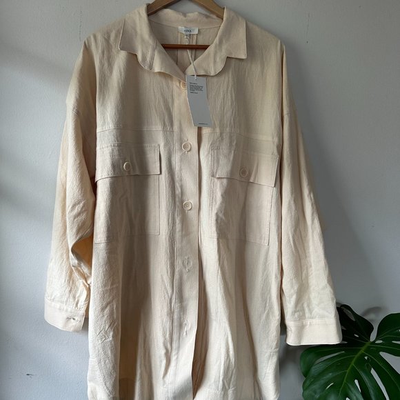 OZMA Audrey Shirt Jacket sz M in Ceramic NWT - Picture 6 of 6